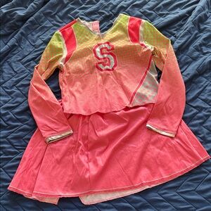 Pink and Green Disney Zombies Addison Cheerleader Costume